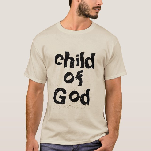 Camiseta Criança da Bíblia de Deus Beige (Frente)