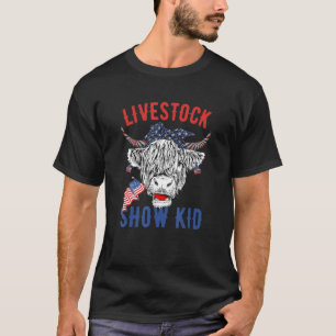 Camiseta Criança da Exposição de Gado Mostrando Vacas na Fe