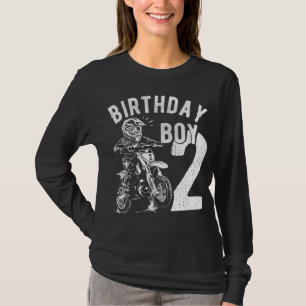 Camiseta Criança de 2 anos - Menino de aniversário - Moto d