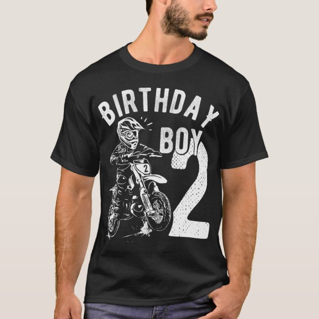 Camiseta Criança de 2 anos - Menino de aniversário - Moto d (Frente)