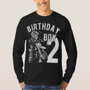 Camiseta Criança de 2 anos - Menino de aniversário - Moto d