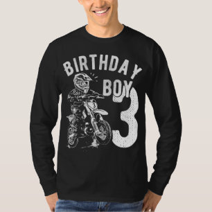 Camiseta Criança de 3 anos - Menino de aniversário - Moto d