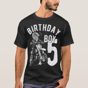 Camiseta Criança de 5 anos - Criança de aniversário - Moto 