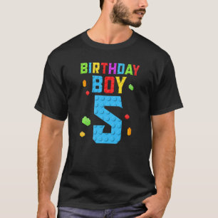 Camiseta Criança De 5 Anos De Aniversário Bloca Criança