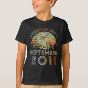 Camiseta Criança de 8 anos aniversário do dinossauro do