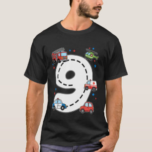 Camiseta Criança de 9 Anos de Idade Fazendo Aniversário Amb