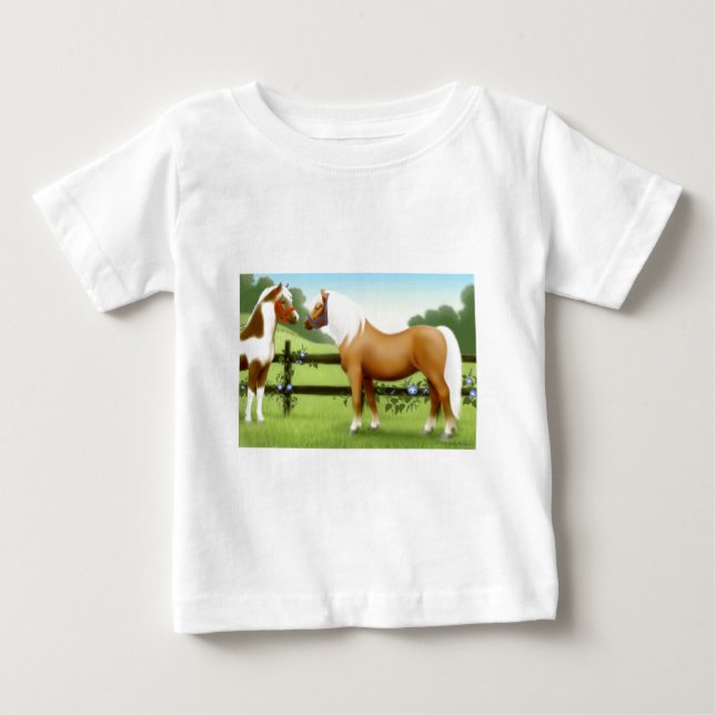 Camiseta Criança de Amigos Cavalos (Frente)