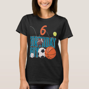 Camiseta Criança de Aniversário de 6 Anos Familia de Esport