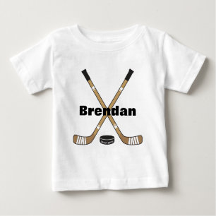 Camiseta Criança de Bebês de Hockey Sticks Personalizada