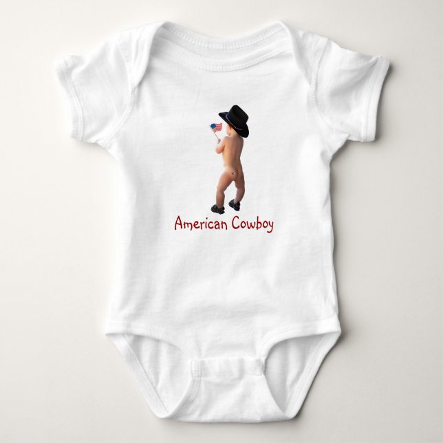 Camiseta Criança de cowboy americano (Frente)