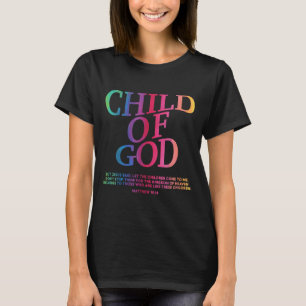 Camiseta Criança De Deus Filho Cristão De Jesus Irmã Filho