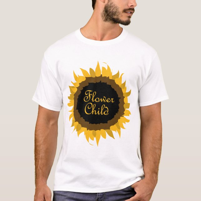 Camiseta Criança de flor (Frente)