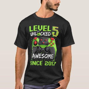 Camiseta Criança De Jogo De 5 Anos Espetacular Desde 2017