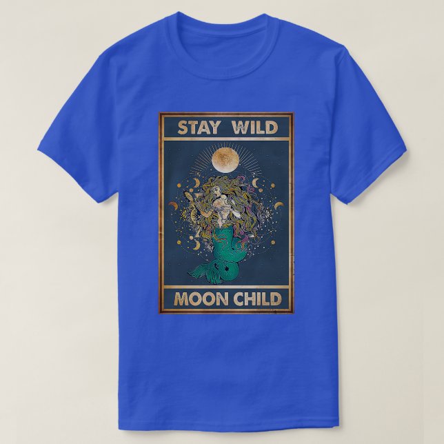 Camiseta Criança de lua selvagem Sereia 1 (Frente do Design)
