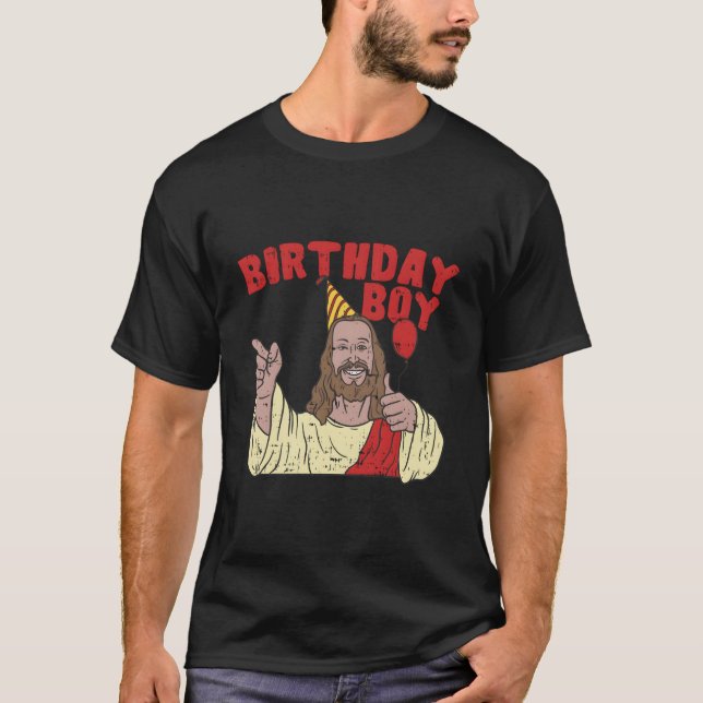 Camiseta Criança de Natal Engraçado Cristo religioso Jesus (Frente)