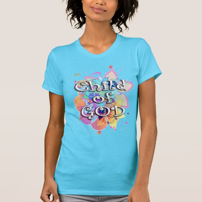 Camiseta Criança do deus, Pastel (Frente)