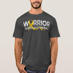 Camiseta Criança do Guerreiro e Cancer de Consciência Fita 