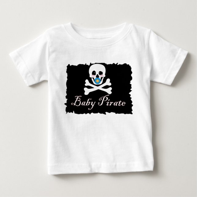 Camiseta Criança do pirata do bebê/t-shirt da criança (Frente)