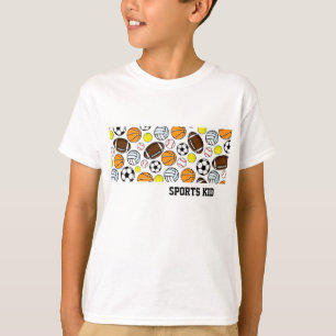 Camiseta CRIANÇA ESPORTES Beisebol Basquete Futebol Futebol
