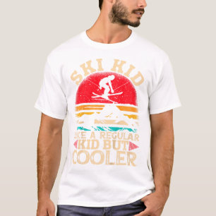 Camiseta Criança Esqui Como Uma Criança Comum Mas Um Esqui 