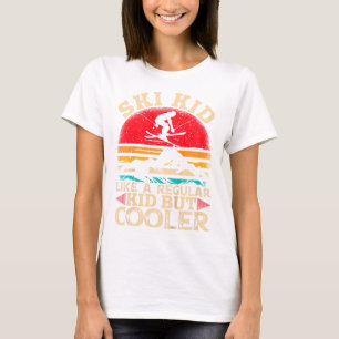 Camiseta Criança Esqui Como Uma Criança Comum Mas Um Esqui