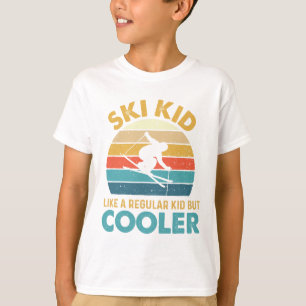 Camiseta Criança Esqui Como Uma Criança Normal Mas Mais Fri