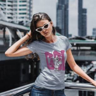 Camiseta Criança Feliz com Cartoon Coelho
