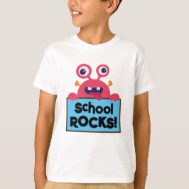 Camiseta Criança Feliz da Escola de Lagosta Vermelha Engraç