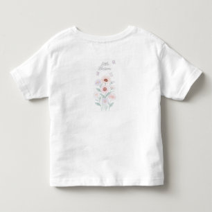 Camiseta criança flor silvestre pequena flor para