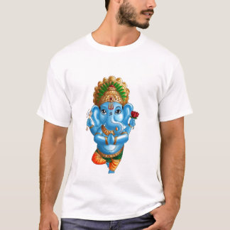 Camiseta Criança Ganesha em uma pose da ioga de Vrksasana