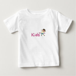Camiseta Criança: Impresso de uma linda criança moderna