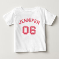 Criança Menina Rosa Nome Jersey Número Esportes Al