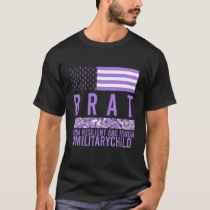 Camiseta Criança Militar Mês Roxo Orgulho Brat