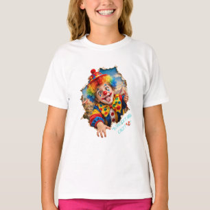 Camiseta Criança Palhaço Divertida Explodindo