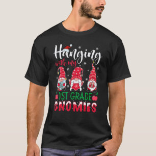 Camiseta Criança Pendurada Com Meu Professor de Natal Gnomi