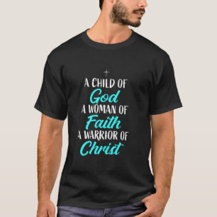 Camiseta Criança Religiosa De Deus Mulher De Fé Guerreira D