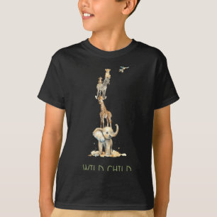 Camiseta Criança Selvagem Animais de Safari da Selva Bebe _