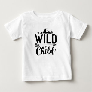 Camiseta Criança Selvagem para Bebês e Crianças Meninos e M