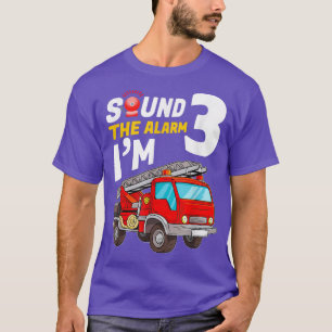 Camiseta Criança Sente o Alarme Eu sou 3 - Bombeiros de cam