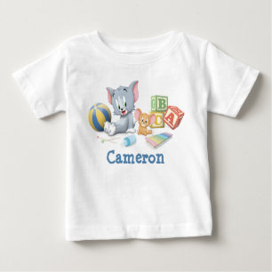Camiseta Criança Tom e Jerry Brincando com Brinquedos