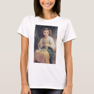 Camiseta Criança Trançando uma Coroa, Bouguereau