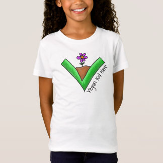 Camiseta "Criança Vegana Aqui"