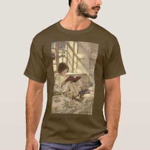 Camiseta Criança Vintage lendo um livro, Jessie Willcox Smi