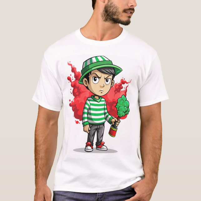 Camiseta criança zangada (Frente)