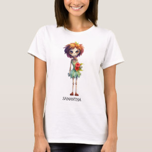 Camiseta Criança Zombie Macabra E Bonita - Adorável Macabre
