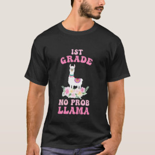 Camiseta Crianças 1ª Série Sem Prob Llama Primeiro Dia De A