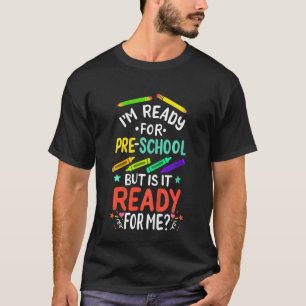 Camiseta Crianças 1º Dia De Pré-Escola Pré K Primeiro Dia D