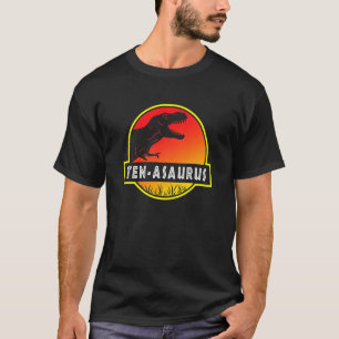 Camiseta Crianças 10º Aniversário Dez Dinossauros B Dia
