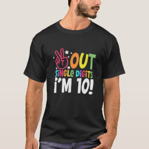 Camiseta Crianças 10º Aniversário - Dígitos de Solteiro do 