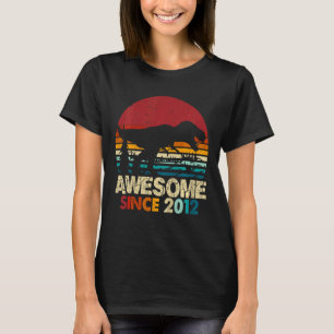 Camiseta Crianças 10º aniversário Dinossauro Rex 10 anos